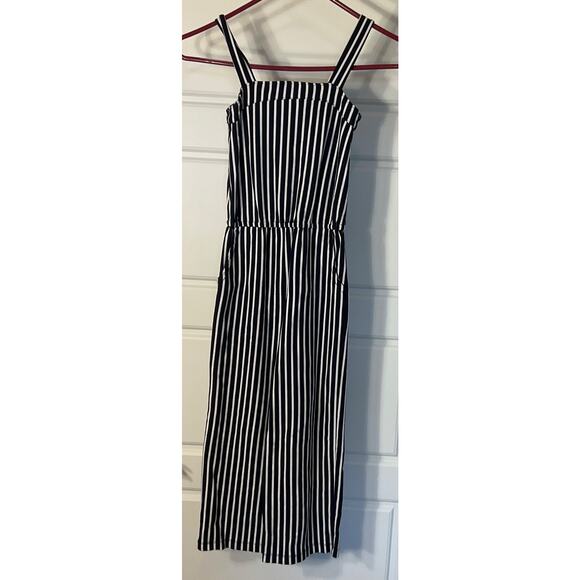 Tuker Tate Girls Blue & White Stripped Jumpsuit w/Pockets 6 - Picture 1 of 6